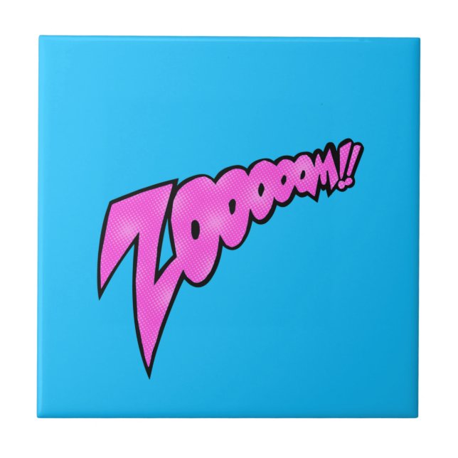 Azulejo Burbujas de voz cómica - Zooom - Elige tu color (Frente)