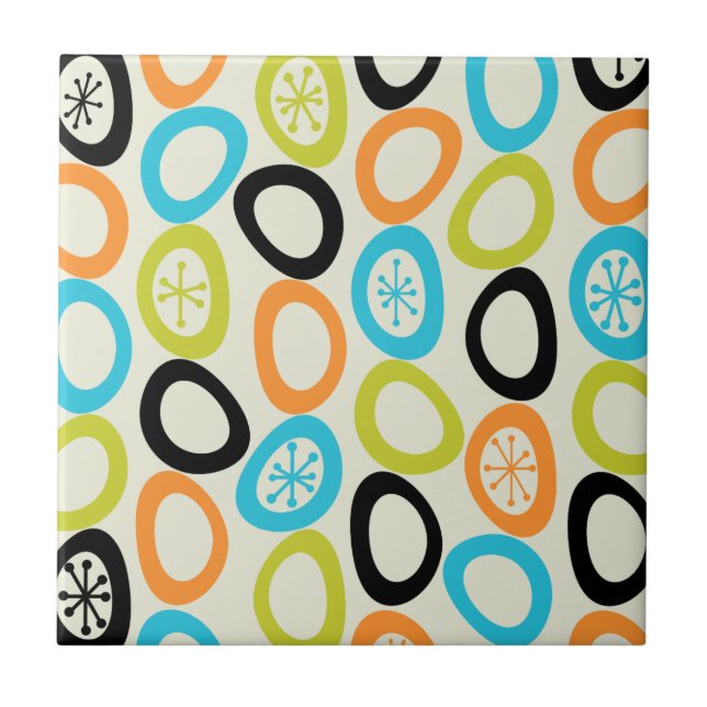 Azulejo Burbujas modernas de mediados de siglo 3 (Frente)