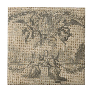 Azulejo burlap vintage religioso cielo victorioso
