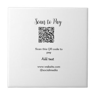 Azulejo Buscar para pagar el análisis código QR agregar de