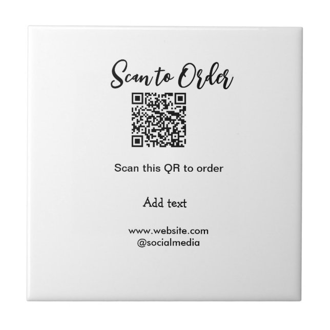 Azulejo Buscar para solicitar el análisis código QR agrega (Frente)