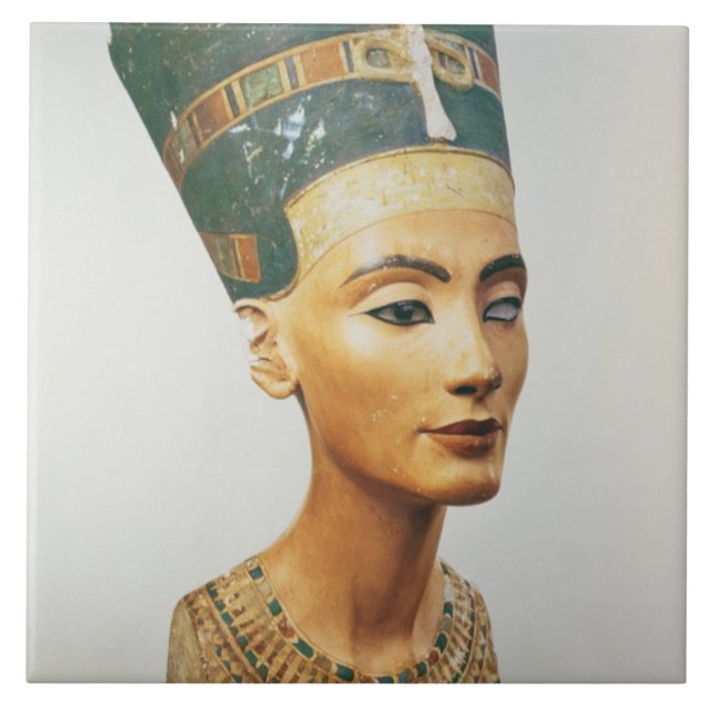 Azulejo Busto de la reina Nefertiti, del estudio del sc (Frente)