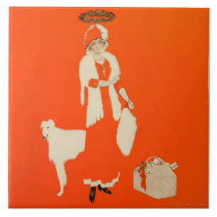 Azulejo C Coles Phillips “Santa del presente” Fadeaway Gir