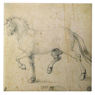 Azulejo Caballo, 1503 (pluma y tinta en el papel)
