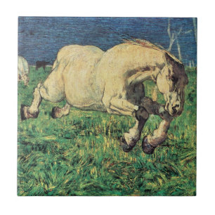 Azulejo Caballo al galope de Giovanni Segantini, Arte Anti