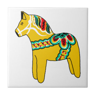 Azulejo Caballo amarillo de Dala