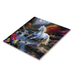 Azulejo Caballo blanco  Mantenga o diseñe el suyo