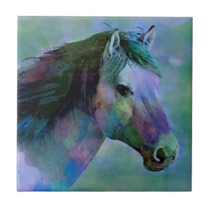 Azulejo Caballo de Acuarela