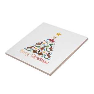 Azulejo Caballo de rock de navidad