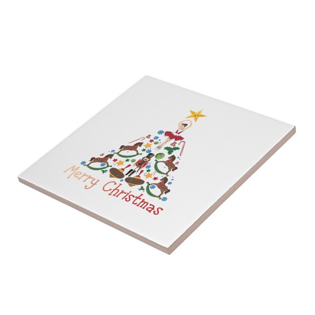 Azulejo Caballo de rock de navidad (Lado)