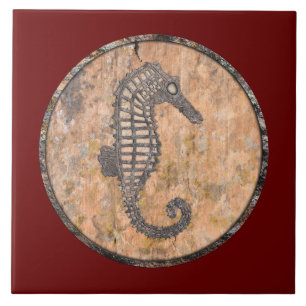 Azulejo Caballo del Mar del Peñón de Moss hablando caño