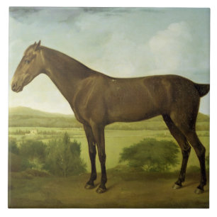 Azulejo Caballo en un paisaje montañoso, c.1780-1800