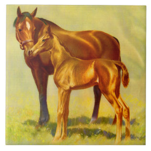 Azulejo caballo grande pequeño caballo