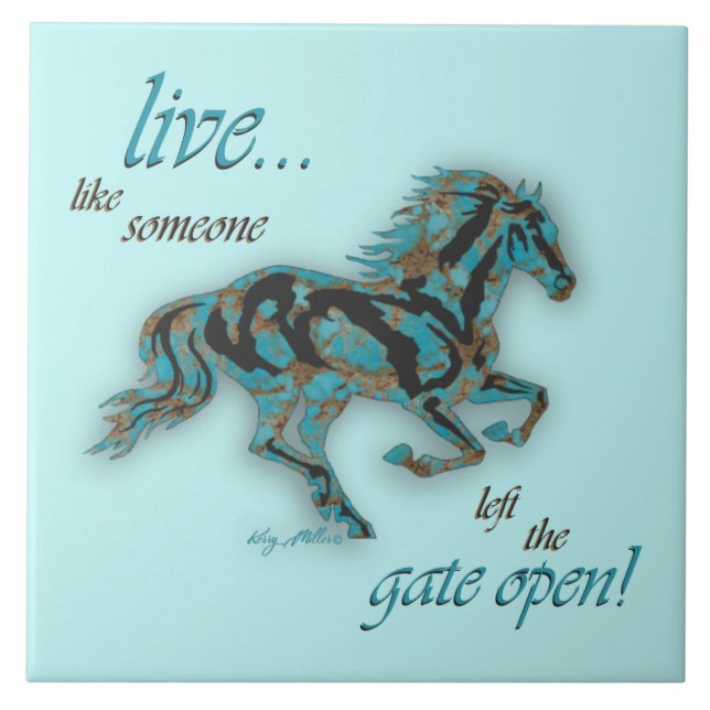 Azulejo Caballo inspirador (Frente)