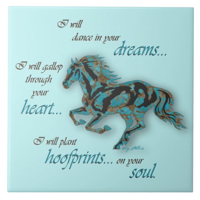 Azulejo Caballo inspirador (Frente)