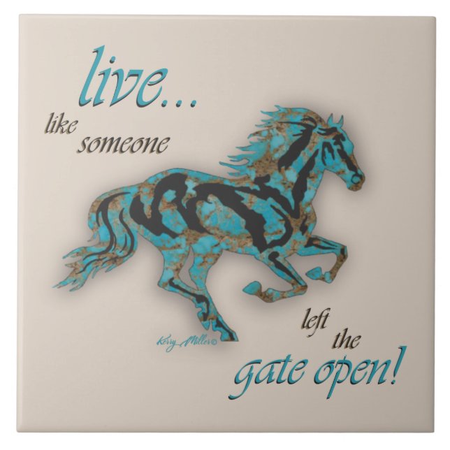 Azulejo Caballo inspirador (Frente)