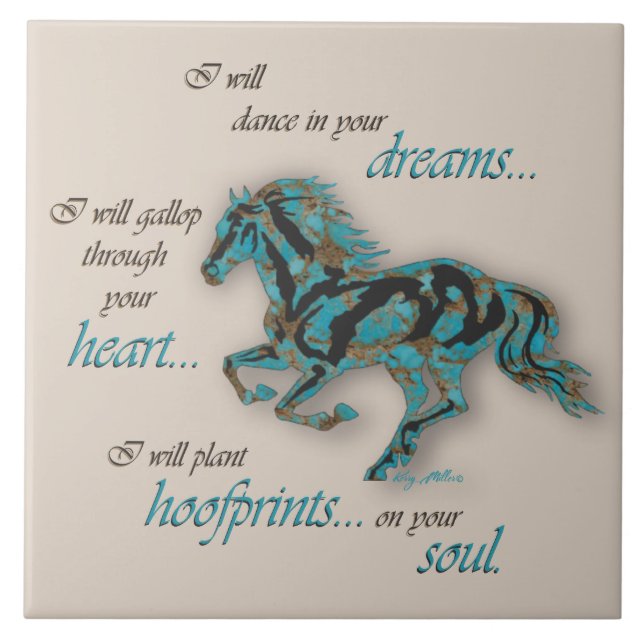 Azulejo Caballo inspirador (Frente)