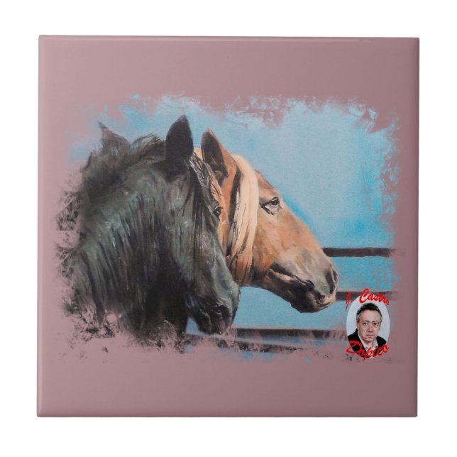 Azulejo Caballos/Cabalos/Horses (Frente)