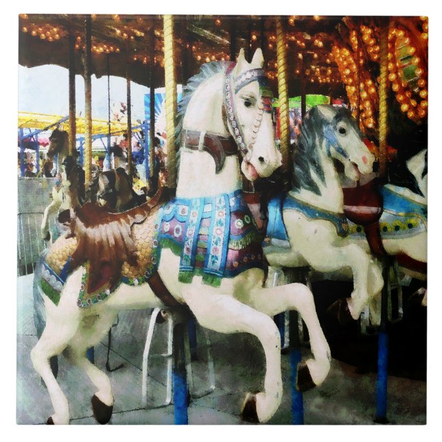 Azulejo Caballos del carrusel (Frente)