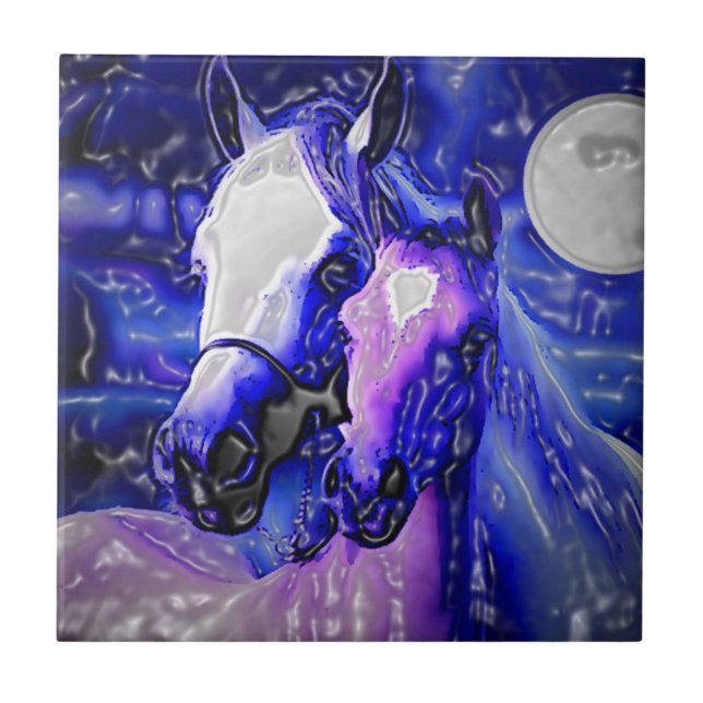 Azulejo Caballos enamorados (Frente)