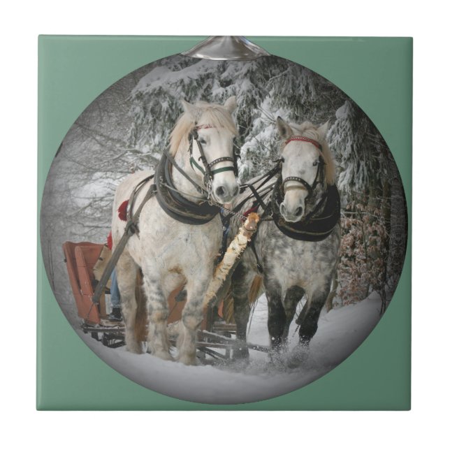 Azulejo Caballos navidades (Frente)
