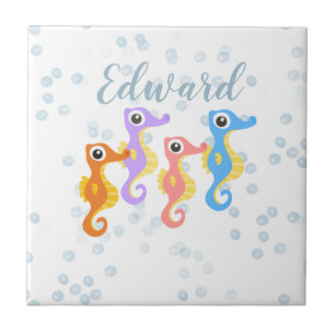 Azulejo Caballos pequeños de mar