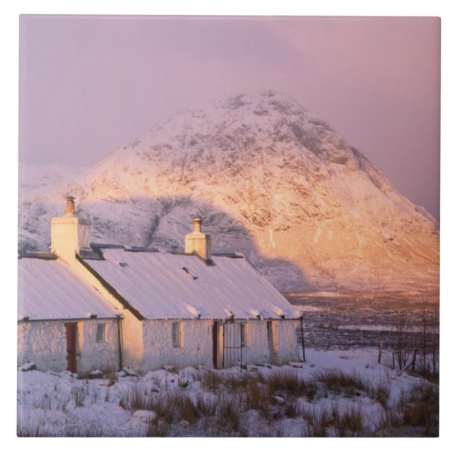 Azulejo Cabaña Blackrock, Glencoe, Highlands, Escocia 2 (Frente)