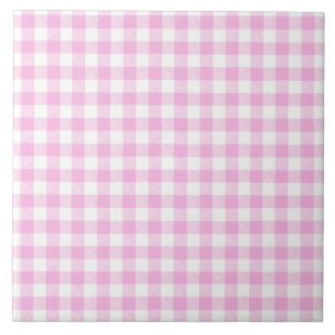 Azulejo Cabaña Campestre Plaid Rosa Cocina