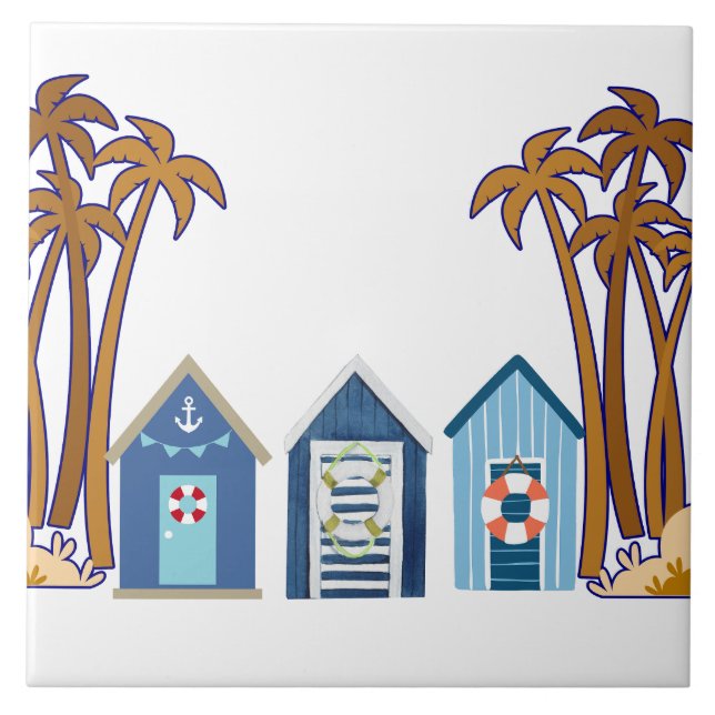 Azulejo Cabaña de playa (Frente)