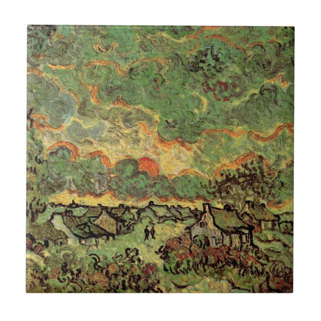 Azulejo Cabañas Cipreses Recuerdo del Norte (Frente)
