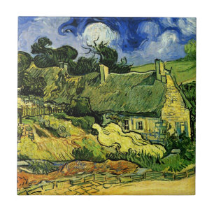 Azulejo Cabañas con Techo de Paja, Cordeville por Vincent