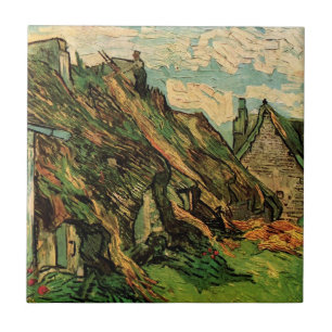 Azulejo Cabañas de arenisca con techo de paja por Vincent