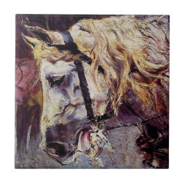 Azulejo Cabeza de caballo blanco (por Giovanni Boldini)