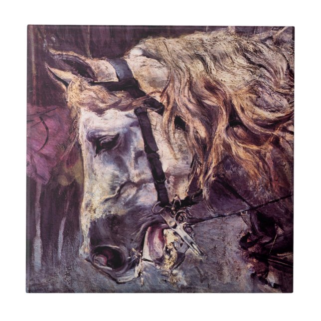 Azulejo Cabeza de caballo por Giovanni Boldini, Arte Vinta (Frente)