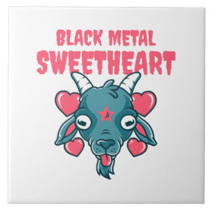 Azulejo cabeza de cabra adorable baphomet