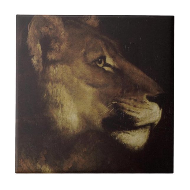 Azulejo Cabeza de León (Animal salvaje) (Frente)