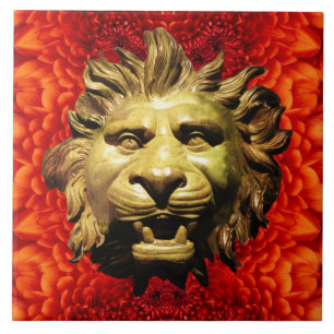 Azulejo CABEZA DE LEÓN EN BRONCE Figurehead Barco Romano A