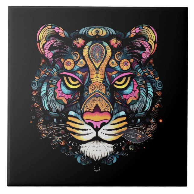 Azulejo Cabeza de Tigre  (Frente)
