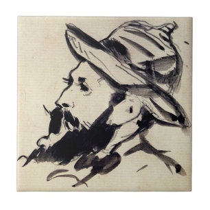Azulejo Cabeza de un hombre de Claude Monet,