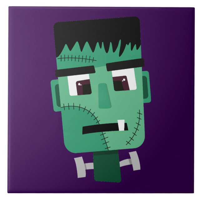 Azulejo Cabeza del Monstruo de Frankenstein (Frente)