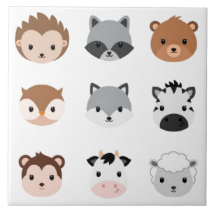Azulejo - Cabezas de animales bebés 2