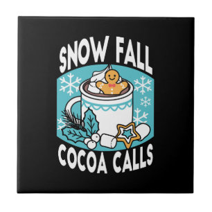 Azulejo Cacao caliente y encanto invernal - Llamadas de ca