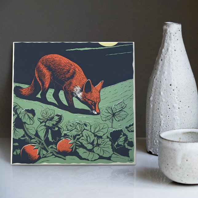 Azulejo Cacería de fresa de Foxy a mediados del siglo: enc (Subido por el creador)