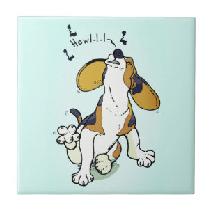 Azulejo Cachorro de cachorro marrón