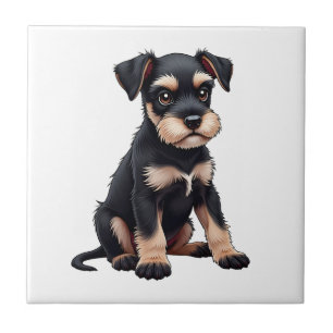 Azulejo Cachorro de Schnauzer Miniatura (3)