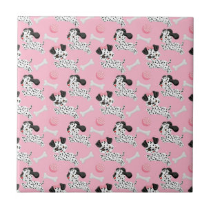 Azulejo Cachorros dálmatas Manchas Negras Juguete Bola Ros