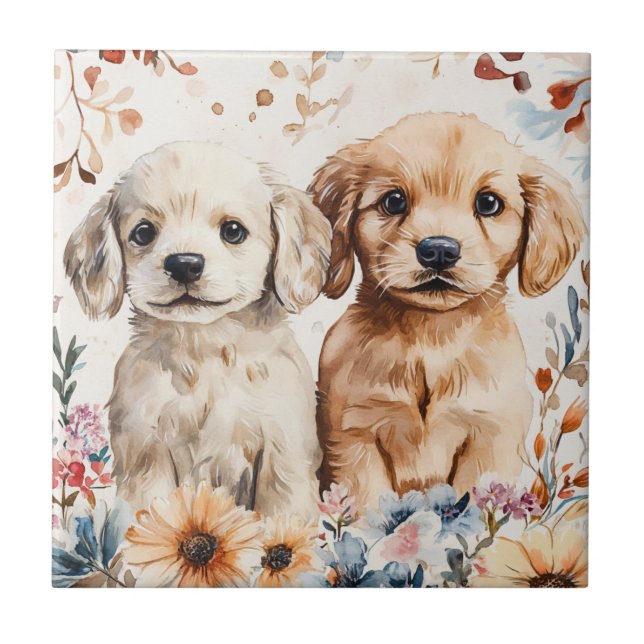 Azulejo Cachorros Lindos (Frente)
