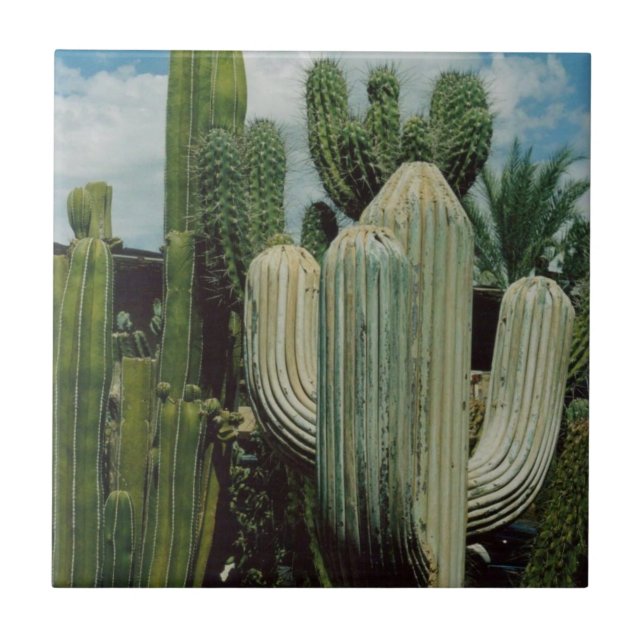 Azulejo Cactus de Arizona (Frente)