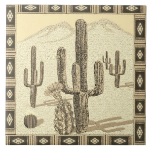 azulejo cactus del suroeste