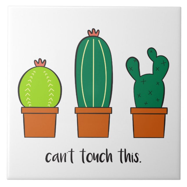 Azulejo Cactus ilustrado (Frente)